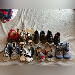 Lot of baby boy shoes 6-12 months